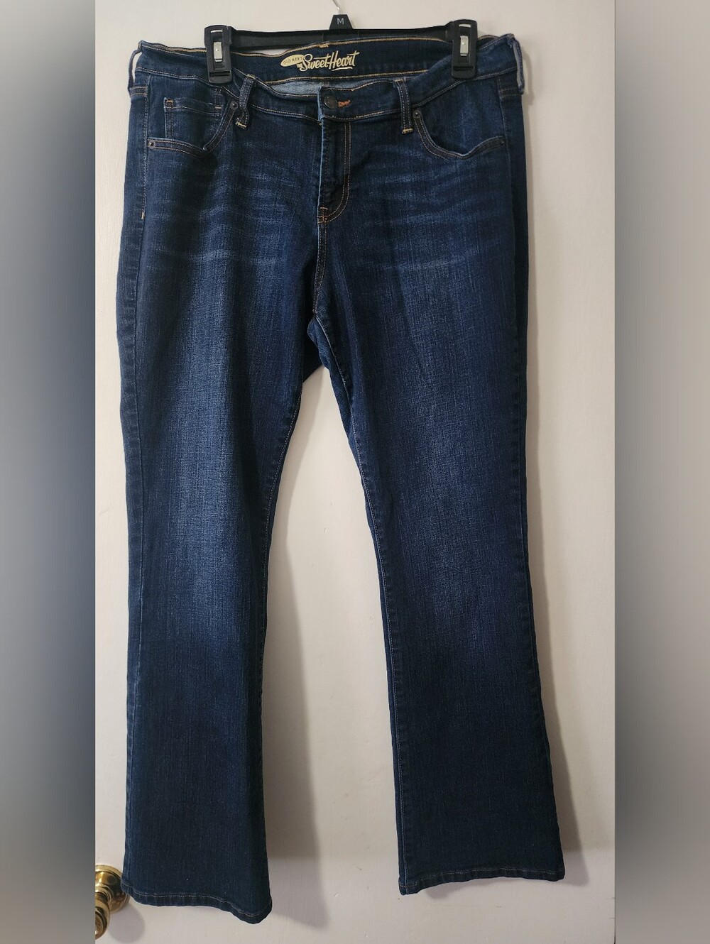 Womens Old Navy Sweetheart Classic Fit Bootcut Dark Blue Jeans 14 Short Petite